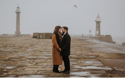 Wintery Whitby Engagement Shoot by Maddie Farris Photography